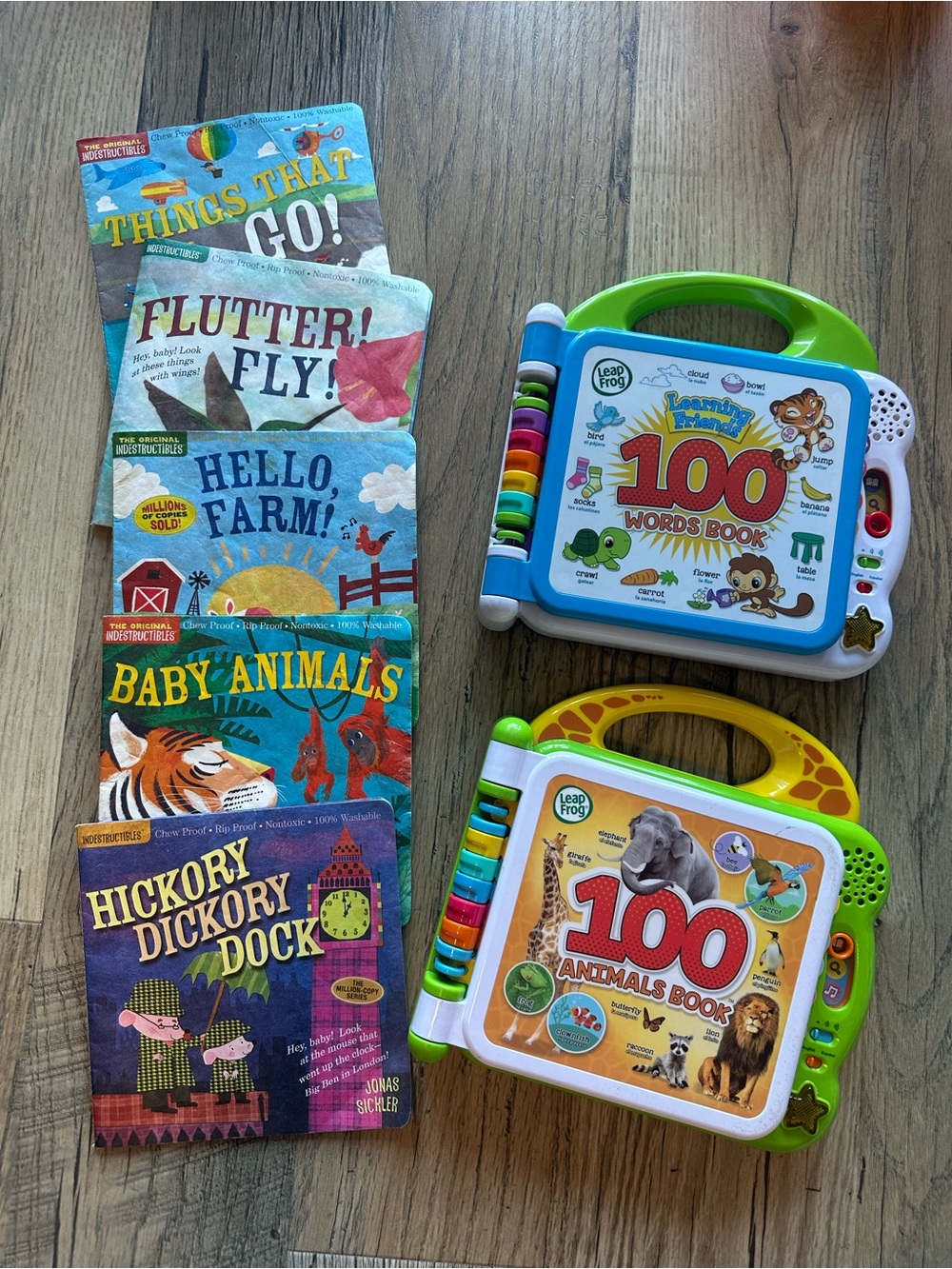 Lot of washable baby books and 100 Words Book Leap Frog Kids Educational